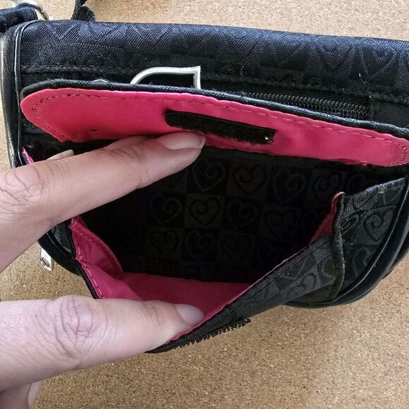 Mini Crossbody Bag, Black & Fuchsia (B1) - Picture 5 of 13